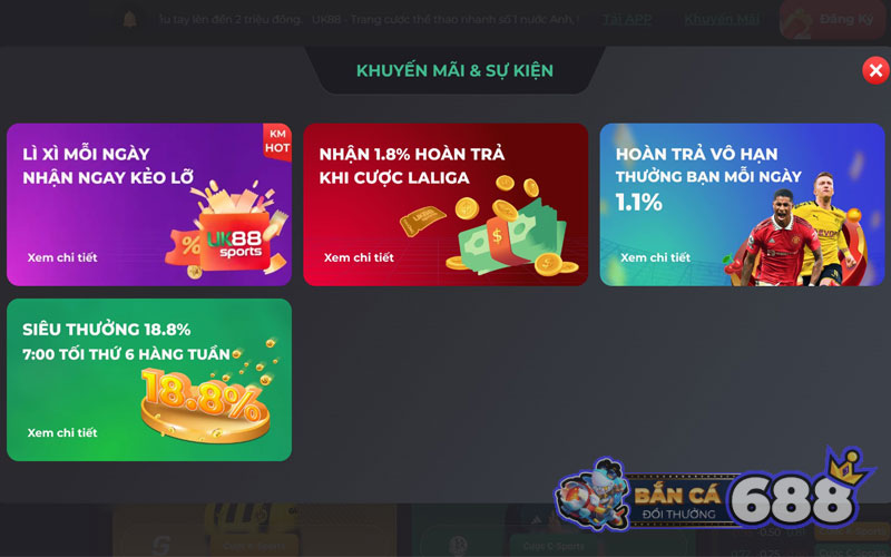 Khuyến mãi từ nhà cái UK88 siêu hot không nên bỏ lỡ 2 Tổng hợp khuyến mãi từ nhà cái UK88 hot nhất